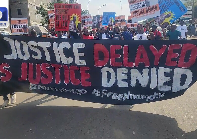 Police Fire Tear Gas, Arrest Protesters At Abuja Rally Demanding Nnamdi Kanu’s Release