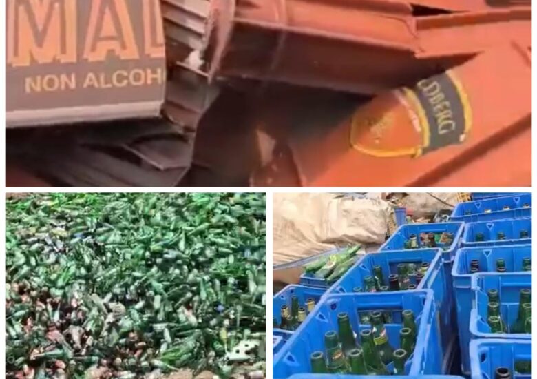 Police bust illegal sites destroying beverage bottles, crates in Anambra