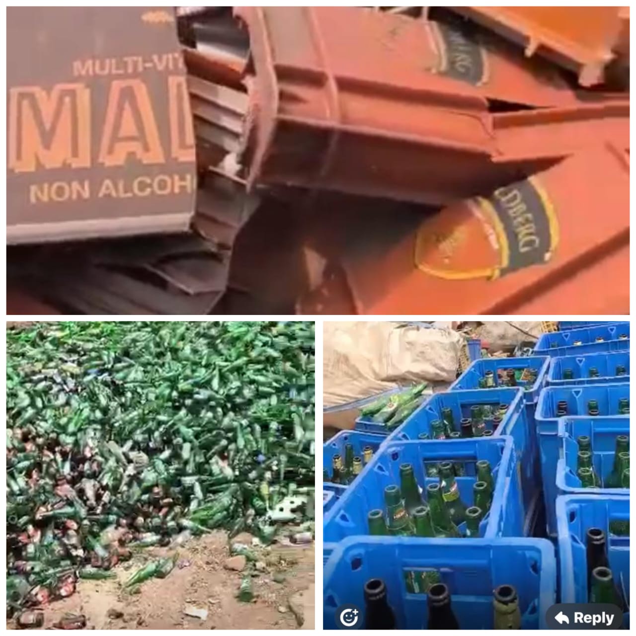 Police bust illegal sites destroying beverage bottles, crates in Anambra